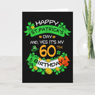 60e St. Patricks Day Verjaardag Opa Oma 60e Kaart