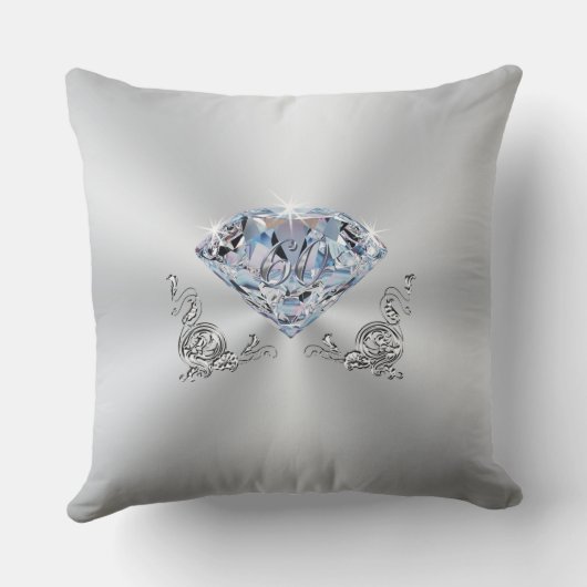 60e tot 75e bruiloft Jubileum Gift Personalized Kussen (Achterkant)