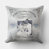 60e tot 75e bruiloft Jubileum Gift Personalized Kussen (Voorkant)