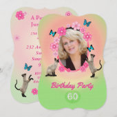 60e uitnodiging van de Birthday Party (Voorkant / Achterkant)