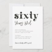 60e uitnodiging van de verjaardag | Foto 60e verja (Voorkant)