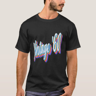 60e verjaardag 1960  Retro Gift Dad Husband T-shirt