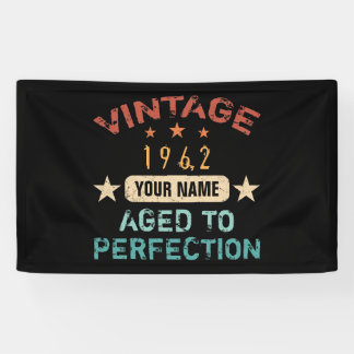 60e verjaardag 1962 Jouw naam toevoegen Spandoek