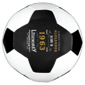 60e verjaardag 1963 Monogram naam Legendary Voetbal (Gedraaid)