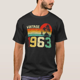 60e verjaardag 1963 Retro Mannen Vrouwen 60 jaar T-shirt