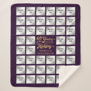 60e verjaardag 44 Fotocollage Jaren in de Making Sherpa Deken