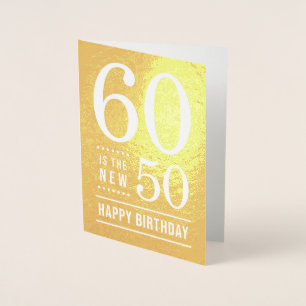 60e verjaardag 60 is de nieuwe 50 folie kaarten