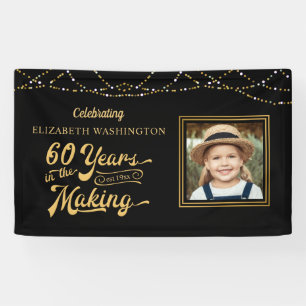 60e verjaardag 60 JAAR IN DE MAAK LICHTEN Spandoek