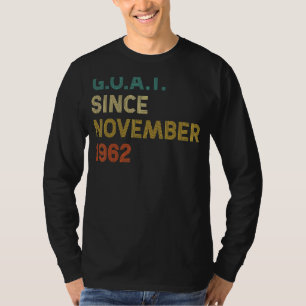 60e verjaardag 60 jaar oude geit sinds november 19 t-shirt