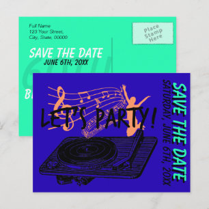 60e verjaardag 60s Laten we de datum opslaan Aankondigingskaart