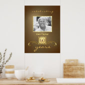 60e verjaardag - Aangepast foto-Poster Poster (Keuken)