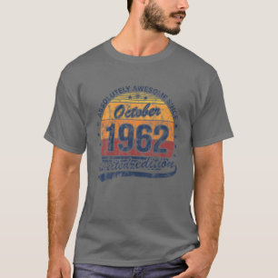 60e verjaardag absoluut geweldig vintage oktober 1 t-shirt