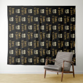 60e verjaardag Achtergrond | Stap en herhaling Wandkleed (In Situ (horizontaal))
