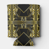 60e verjaardag Art Deco Gold Black Grote Gatsby Blikjeskoeler (Achterkant)