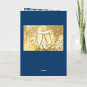 60e verjaardag Art Deco Gold Blue Great Gatsby Kaart (Achterkant)