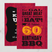 60e verjaardag BBQ Grill Out Kaart (Voorkant / Achterkant)