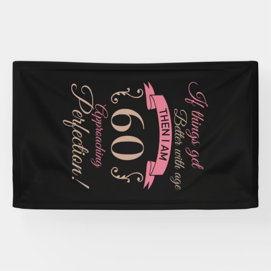 60e verjaardag beter met leeftijd spandoek (Horizontaal)