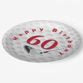 60e verjaardag Bord Golfbalpapier (Gekanteld)