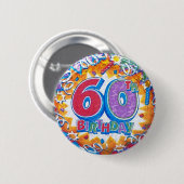 60e verjaardag Button (Voorkant /achterkant)