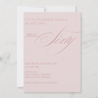 60e verjaardag Calligrafie Modern Eerlijk Kaart