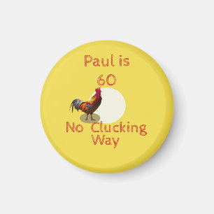 60e verjaardag Chicken of Rooster Magneet