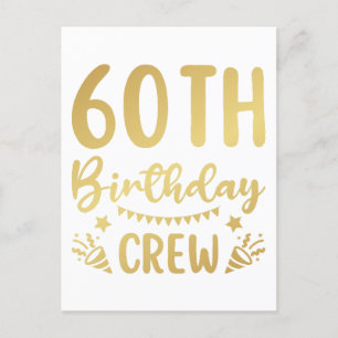 60e verjaardag Crew 60 Feest Crew Briefkaart