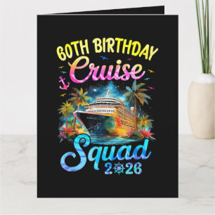 60e verjaardag cruise squad 2026 cruise feestje kaart