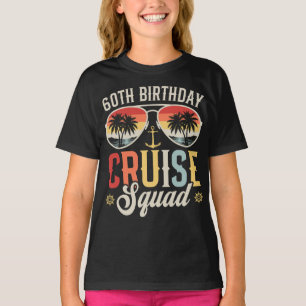 60E Verjaardag Cruise Squad Familie Matching Meisj T-shirt