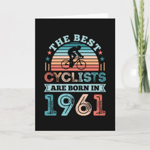 60e verjaardag Cycling Gift Best Cyclist, geboren  Kaart