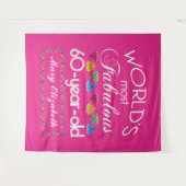 60e verjaardag De meest verbluffende kleurrijke Pa Wandkleed (Voorkant (horizontaal))