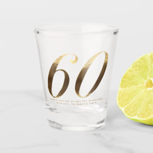 60e Verjaardag Diamond Bruiloft Jubileum Shot Glas