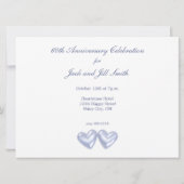 60e verjaardag Diamond Hearts Kaart (Achterkant)