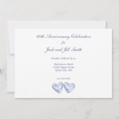 60e verjaardag Diamond Hearts Kaart (Achterkant)