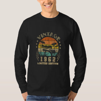 60e verjaardag Drums Drummer Retro 1962 Drumset T-shirt