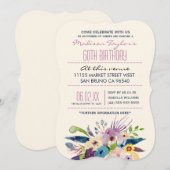 60e verjaardag Elegant Bouquet Kaart (Voorkant / Achterkant)