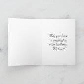 60e verjaardag: Fancy, elegant script + aangepaste Kaart (Binnen)