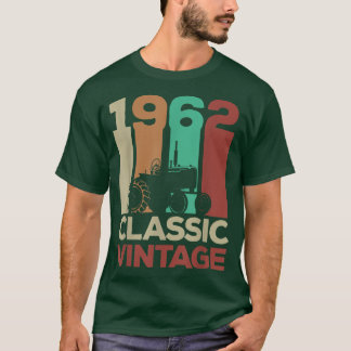 60e verjaardag Farmer 1962 Retro T-shirt