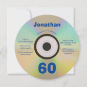 60e verjaardag Faux CD Retro 90s muziek Kaart (Voorkant)