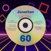 60e verjaardag Faux CD Retro 90s muziek Kaart