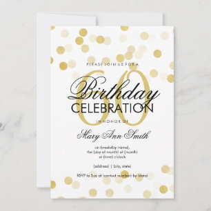 60e verjaardag Faux Gold Foil Glitter Lichten Kaart