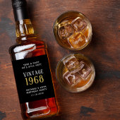  60e verjaardag Favor Black Likeurfles Etiket