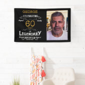 60e verjaardag foto sjabloon Legendary Spandoek (Insitu)