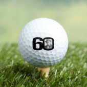 60e verjaardag foto zwart-wit golfballen (Insitu Shirt)