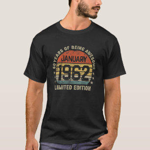 60e verjaardag, geboren in januari 1962 Limited T-shirt