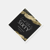 60e verjaardag Gold Black Kijk wie Napkins is Servet (Hoek)