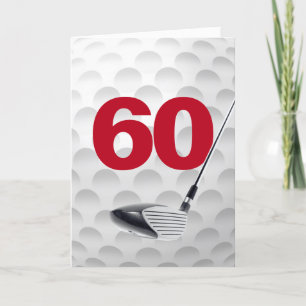 60e verjaardag golfbal ontwerp kaart