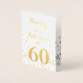 60e verjaardag Gouden folie Fabulous op 60 Kaarten (Voorkant)