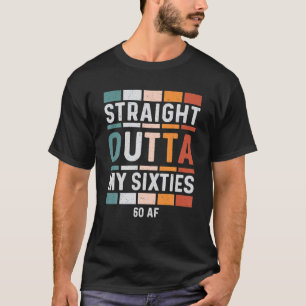 60e verjaardag grappige T - shirts direct buiten