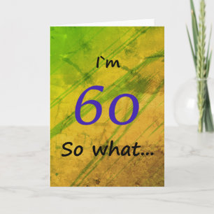 60e verjaardag groen leuk kaart