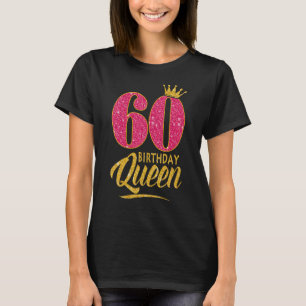 60e verjaardag koningin 60 jaar oud meisje kroonro t-shirt